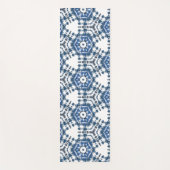 インディゴブルーシボリ絞り染め抽象芸術 ヨガマット (正面)