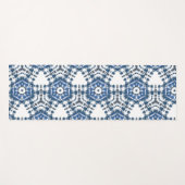 インディゴブルーシボリ絞り染め抽象芸術 ヨガマット (正面(横))