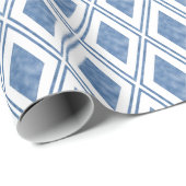 インディゴブルーダイヤモンドパターン ラッピングペーパー (ロールコーナー)