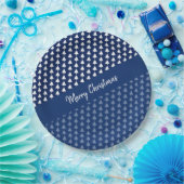 インディゴブルーツリーウォーターカラーアート ペーパープレート (パーティー)