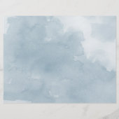 インディゴブルーフラワーズトリフォールドウェディングプログラム (裏面)