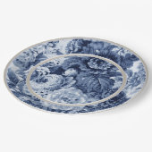 インディゴブルーフローラトワールNo.3 ペーパープレート (アングル)