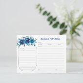 インディゴブルーフローラメイスンジャール新しいレシピカード 案内ポストカード (スタンド正面)