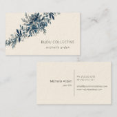 インディゴブルーフローラヴィンテージ 名刺 (正面/裏面)