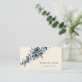 インディゴブルーフローラヴィンテージ 名刺 (スタンド正面)