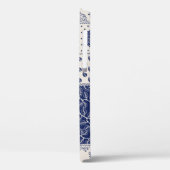 インディゴブルーベージュフローラパッチワーク Case-Mate iPhoneケース (裏面 / 左)