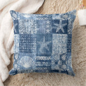 インディゴブルーボホコースト装飾用クッション クッション (ブランケット)
