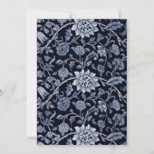インディゴブルーメドウワイルドフラワーズ結婚式招待状 招待状 (裏面)