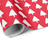 インディゴブルーレッドホワイトクリスマスツリーパターン ラッピングペーパー (ロールコーナー)