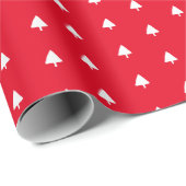 インディゴブルーレッドホワイトクリスマスツリーパターン ラッピングペーパー (ロールコーナー)