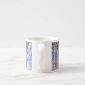 インディゴブルーヴィンテージアズレジョアンティークシャビーシック エスプレッソカップ (裏面)