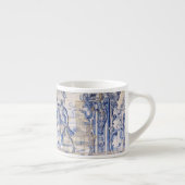 インディゴブルーヴィンテージアズレジョアンティークシャビーシック エスプレッソカップ (右)