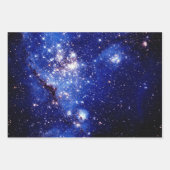 インディゴブルー天星ヴィンテージフォトオーバーレイ ラッピングペーパーシート (正面3)