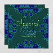 インディゴブルー女神スペシャルパーティの招待状 招待状 (正面/裏面)