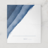 インディゴブルー結婚ウォーターの色/ プレイスカード (外部開封)