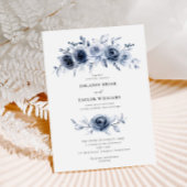 インディゴブルー結婚フローラワンピース 招待状