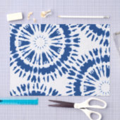 インディゴブルー絞り染めティッシュペーパー 薄葉紙 (クラフト)