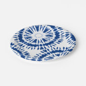 インディゴブルー絞り染め紙プレート ペーパープレート (アングル)