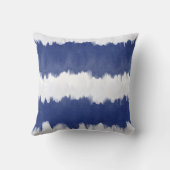 インディゴブルー絞り染め絞ストライプり クッション (裏面)