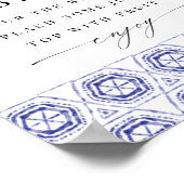 インディゴブルー ボーホー ミモザ バー サイン (角)