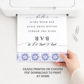 インディゴブルー ボーホー ミモザ バー サイン