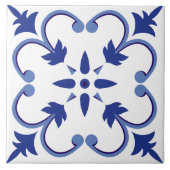 インディゴペタルつる植物 タイル (正面)