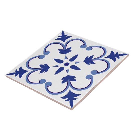 インディゴペタルつる植物 タイル (側面)