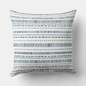 インディゴホワイトオーガニックストライプ装飾用クッション クッション (裏面)