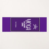 インディゴホワイトスターヨガ落ち着きゾーン ヨガマット (正面(横))