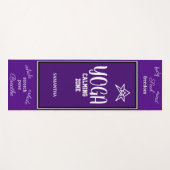 インディゴホワイトヨガ落ち着きゾーン ヨガマット (正面(横))