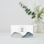 インディゴマウンテお洒落ンモダンズシンプル 名刺 (スタンド正面)