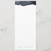 インディゴモダンウォーターシンプルカラー結婚メニュー メニュー (裏面)