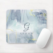 インディゴライト金ゴールドグリッター水の色カスタマイズ可能 マウスパッド (マウス)