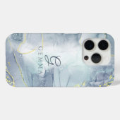 インディゴライト金ゴールドグリッター水の色カスタマイズ可能 Case-Mate iPhoneケース (裏面 (横))