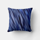 インディゴ及びすみれ色の青いサテンのスタイルは縞で飾ります クッション (裏面)