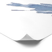 インディゴ抽象芸術絵画タンデオン ポスター (角)