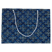 インディゴ日本のブルー ラージペーパーバッグ (裏面)