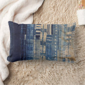 インディゴ泥布団キルト ランバークッション (ブランケット)