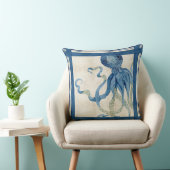 インディゴ海ビーチスケッチブックウォーターカラータコ クッション (椅子)