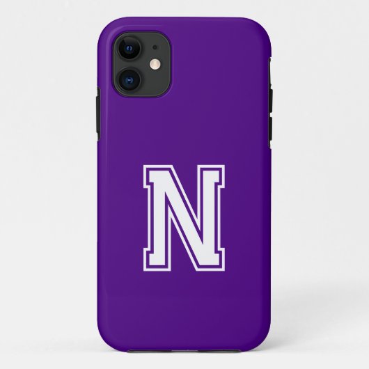 インディゴ無地のカラー |ミニマリスト・モノグラム Case-Mate iPhoneケース (裏面)
