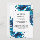 インディゴ結婚フローラ 招待状 (正面)