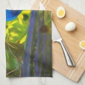 インディゴ絵画バンティング – Bird Art キッチンタオル (四つ折り)