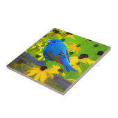 インディゴ絵画バンティング – Bird Art タイル (側面)