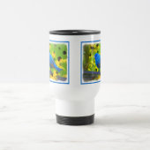 インディゴ絵画バンティング – Bird Art トラベルマグ (中央)