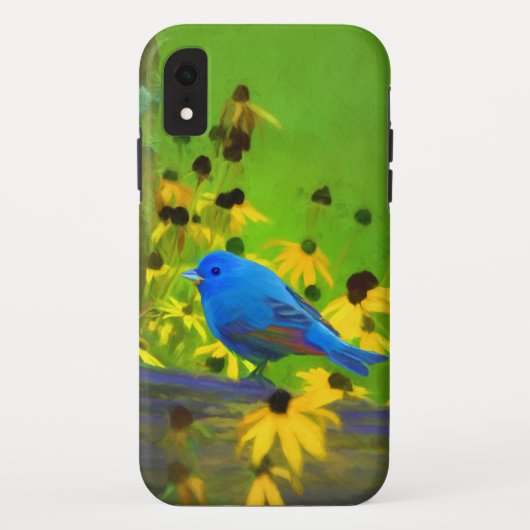 インディゴ絵画バンティング – Bird Art Case-Mate iPhoneケース (裏面)