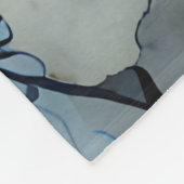 インディゴ花びら フリースブランケット (角)