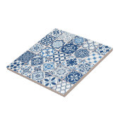 インディゴ華美ブルー地中海のアズレジョモザイク タイル (側面)