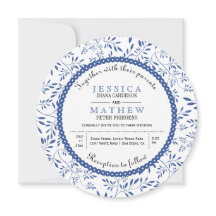 インディゴ葉ブルブルーモダンフローラ結婚の