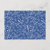 インディゴ葉ブルーのパタ結婚ーンの挿入カード エンクロージャーカード (裏面)