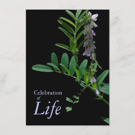 インディゴ1お祝い·オブ·ライフ葬儀発表 招待状